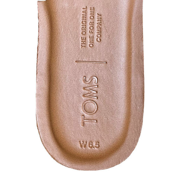 TOMS Black Leather Seacliff Slide Sandal Women’s Size 6.5 NWOT - Picture 9 of 10